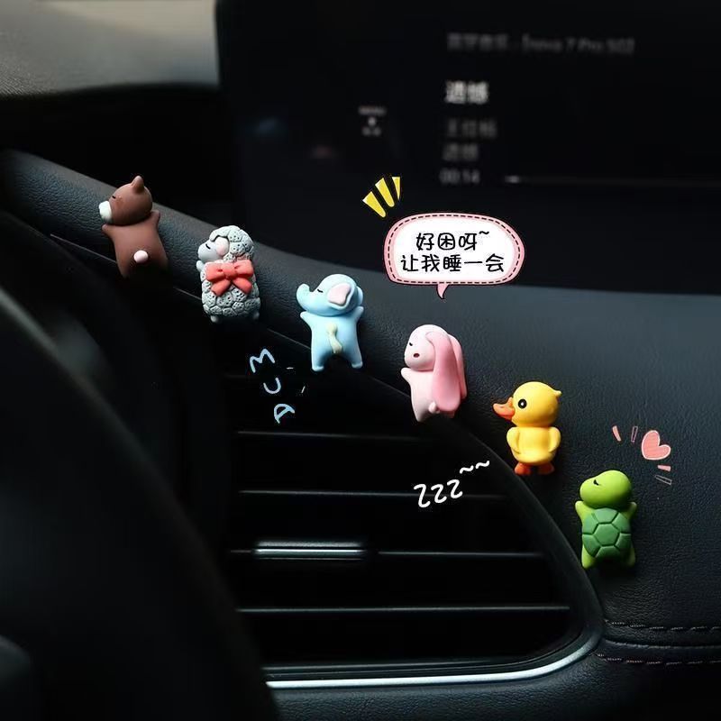 Trang Trí Ô Tô Động Vật Dễ Thương Mini Hình Bảng Điều Khiển Xe Máy Phụ Kiện Quà Tặng Sáng Tạo