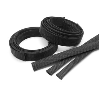 PET bện cáp tay áo 1mm-80mm có thể mở rộng mật độ cao Dây bảo vệ dây bọc vỏ rắn cho cáp