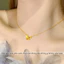 Dây chuyền titan cao cấp không gỉ mạ vàng 18k mặt hình bướm lấp lánh thời trang trẻ trung