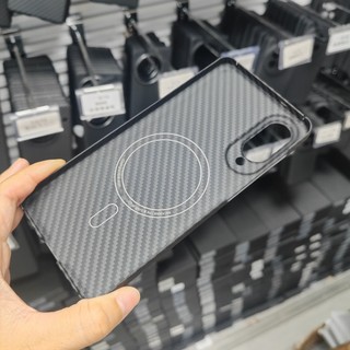 Ốp điện thoại bằng sợi Carbon Aramid cao cấp từ tính cho Samsung Galaxy S25 Edge Vỏ bảo vệ chống sốc siêu mỏng