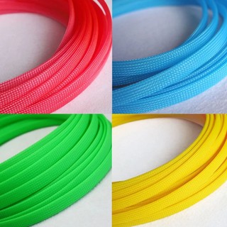Tay áo bện PET bó sát mới 3 4 6 8 10mm Vỏ bọc cáp cách nhiệt mật độ cao có thể mở rộng