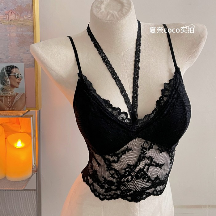 Dây buộc ren bên trong đi kèm miếng đệm ngực có thể mặc đồ lót bên ngoài Áo Vest phù hợp cho nữ