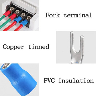 SV Series Uốn Đầu Cuối Nĩa Hình Chữ U PVC Cách Nhiệt Ferrules Khối Spade Cold Press Cable End Crimp Connector
