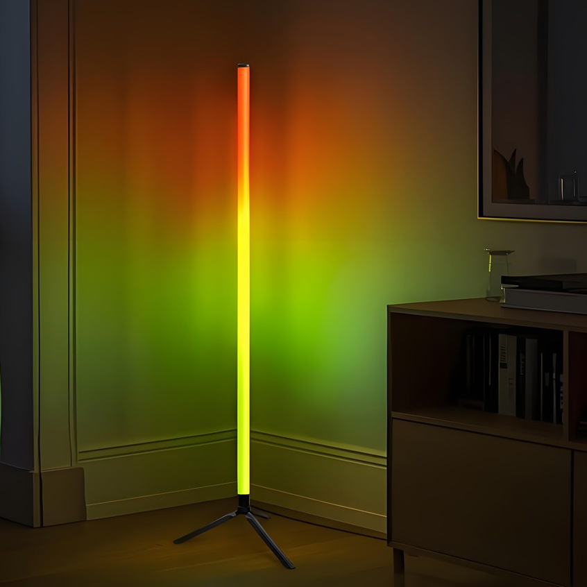 Đèn sàn ba chân có điều khiển từ xa, đèn đứng có đèn Led Rgb, thích hợp cho phòng chơi game, phòng ngủ, phòng khách Đèn ngủ không khí trang trí phòng khách