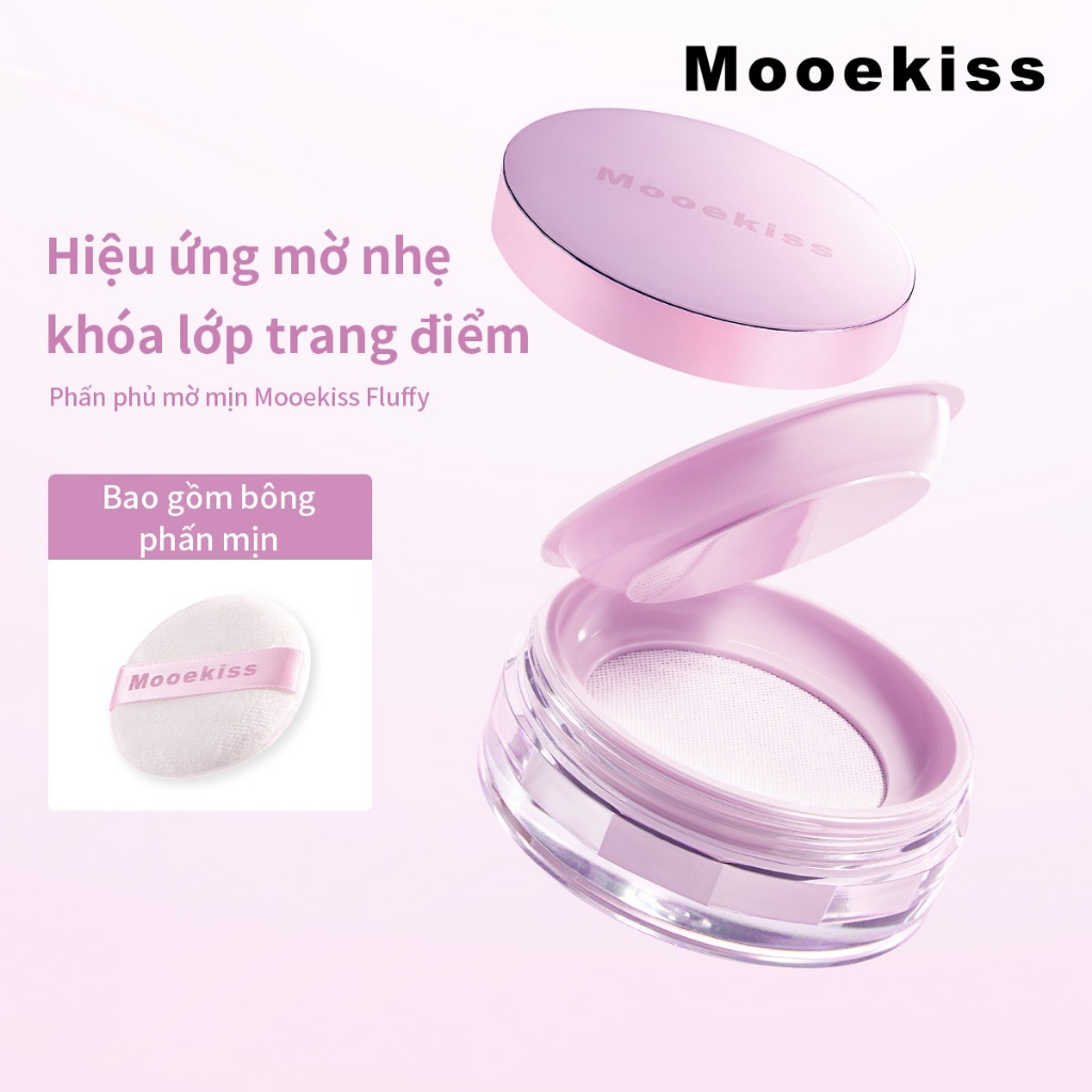 Phấn Phủ Mooekiss, Kiềm Dầu, Khóa Nền, Chống Nước Mồ Hôi, Mịn Nhẹ, Lâu Trôi (Bản Nâng Cấp) 10g