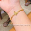 Vòng tay titan cao cấp không gỉ mạ vàng 18k thiết kế hình bướm lấp lánh thời trang dành cho nữ