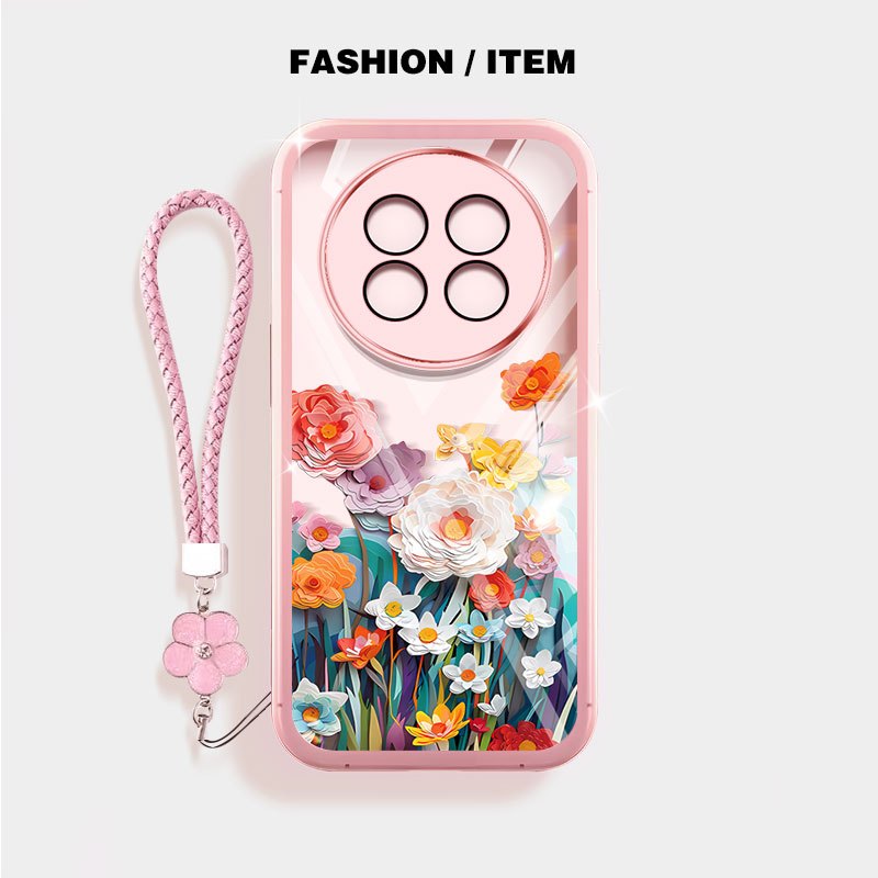 Ốp Điện Thoại YBD Cho Realme 12 Pro + Realme 12 12X Realme 13 5G Realme 12 Pro C65 5G Narzo 70X N65 INS Phong Cách Người Nổi Tiếng Cùng Phong Cách Hoa Biển