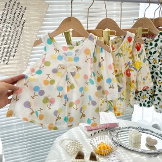 MuyoNowo Bộ Đồ Ngủ Hoa Không Tay Trẻ Em 100% Viscose Mềm Mại Mặc Nhà Mùa Hè
