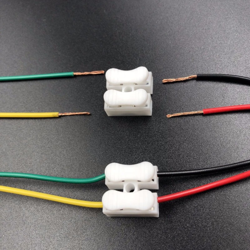 Đầu nối nhanh Đầu nối dây cáp 2P 3P Không có vít Khối đầu cuối Kẹp lò xo