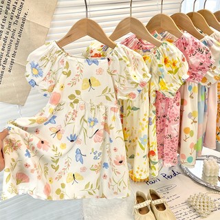 Váy bé gái MuyoNowo mùa hè Hàn Quốc, đầm dễ thương đa màu, chất cotton mềm mát thoáng khí