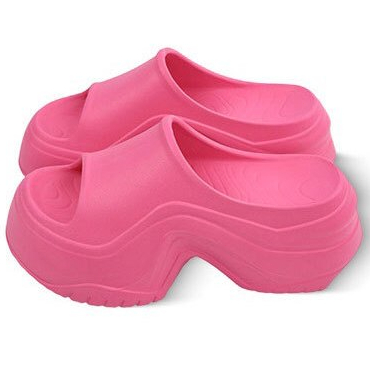 XIXITIAO Dép Sandal Màu Trơn Dép Đế Dày Cao 8cm Nữ Sinh Thời Trang Thoải Mái