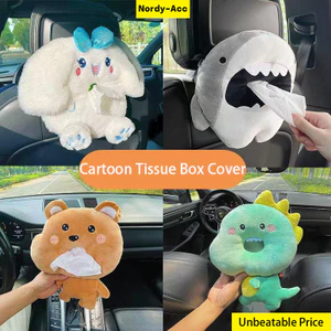 Hộp đựng khăn giấy ô tô Búp bê sang trọng dễ thương Treo tổ chức Bảo quản tay vịn sáng tạo