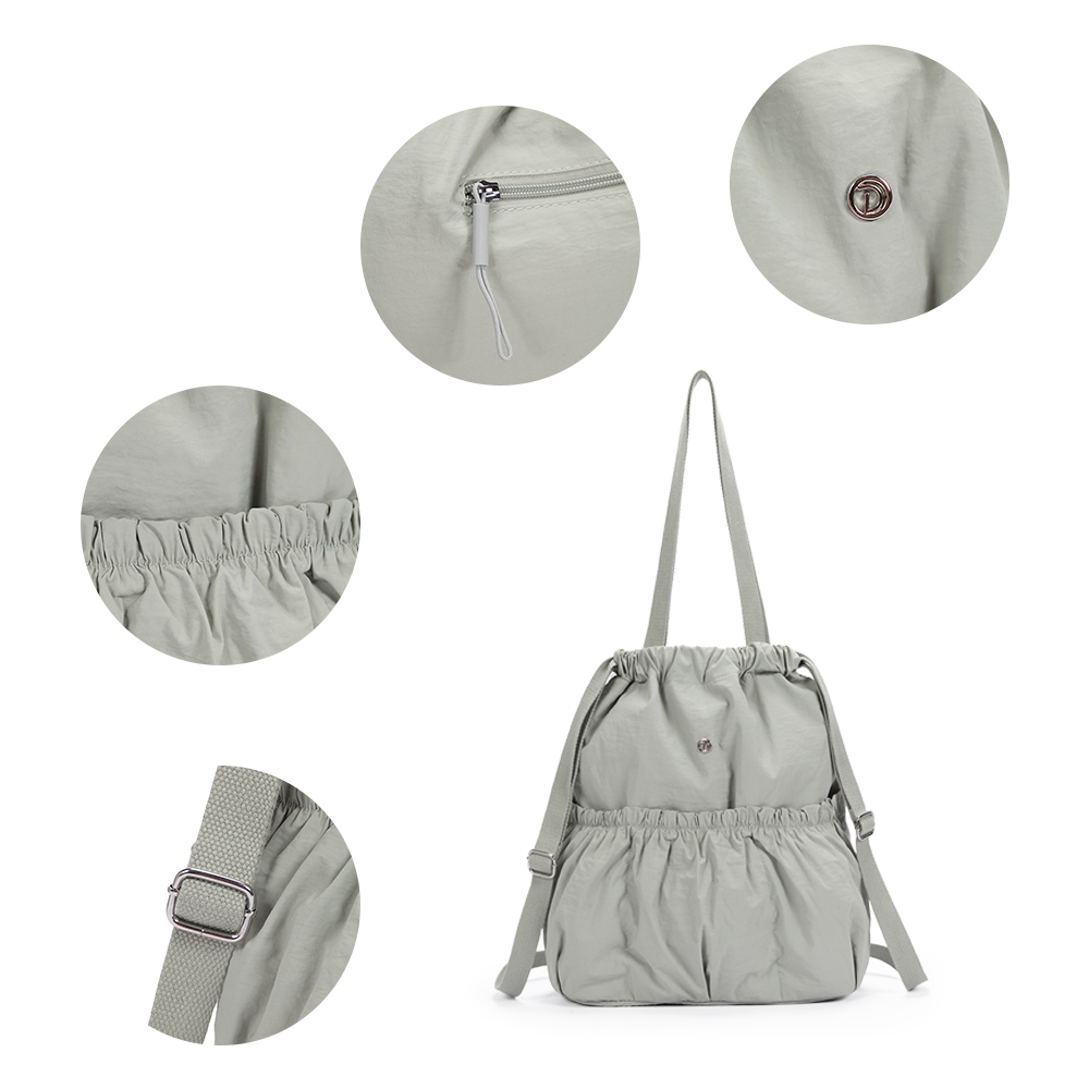 [Durlapue]Ba lô dây rút, Thời trang, Dung tích lớn, Unisex, Dễ kết hợp, Thích hợp cho học sinh, Chất liệu vải, Hỗ trợ di động và ba lô