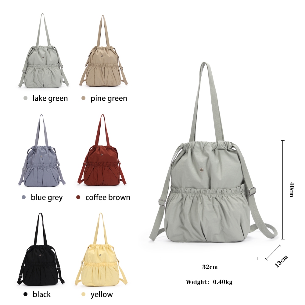[Durlapue]Ba lô dây rút, Thời trang, Dung tích lớn, Unisex, Dễ kết hợp, Thích hợp cho học sinh, Chất liệu vải, Hỗ trợ di động và ba lô