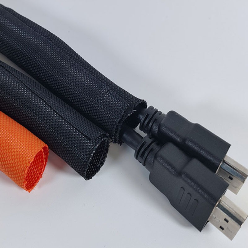 Tự Đóng PET Mở Rộng Tay Bện Bọc Cách Nhiệt Tự Đóng Cáp Tổ Chức Tự Đóng Tay Bảo Vệ Cáp