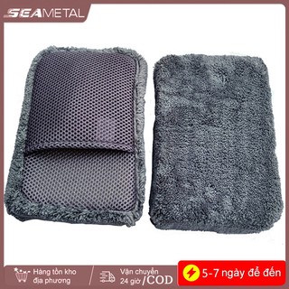 SEAMETAL Rửa Xe Bọt Biển Microfiber Bọt Làm Sạch Miếng Lót Xe Lốp Sạch Windows Vải Làm Sạch Khối Bọt Biển Dày Dụng Cụ Giặt