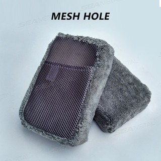 SEAMETAL Rửa Xe Bọt Biển Microfiber Bọt Làm Sạch Miếng Lót Xe Lốp Sạch Windows Vải Làm Sạch Khối Bọt Biển Dày Dụng Cụ Giặt