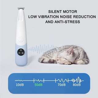 Cat Paw Tông Đơ Cho Chó Con Mèo Con Paw Tông Đơ Có Đèn Led 50Db Tiếng Ồn Thấp Không Dây Nhỏ Cho Thú Cưng Chó Cắt Chải Lông Cho Bàn Chân Tai Mặt Rump