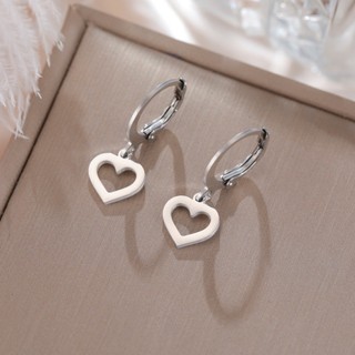 SKYRIM Nữ Dainty Love Heart Bông Tai Inox Không Gây Dị Ứng Quyến Rũ