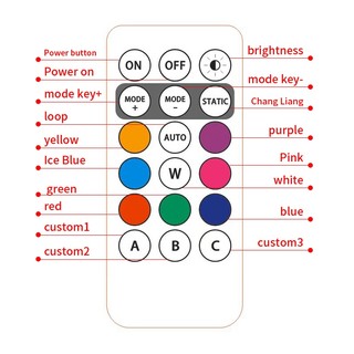 Đèn cảnh báo xe máy SEAMETAL Đèn báo nhấp nháy 7 màu Điều khiển từ xa RGB LED Đèn không dây có thể sạc lại