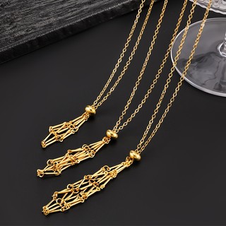 Đá Giá Đỡ Vòng Cổ Lưới Pha Lê Mặt Dây Chuyền Có Thể Điều Chỉnh Dây Xích 18K Thật Mạ Vàng Thép Không Gỉ Chống Thấm Nước Không Gây Dị Ứng Unisex