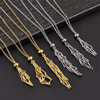 Đá Giá Đỡ Vòng Cổ Lưới Pha Lê Mặt Dây Chuyền Có Thể Điều Chỉnh Dây Xích 18K Thật Mạ Vàng Thép Không Gỉ Chống Thấm Nước Không Gây Dị Ứng Unisex