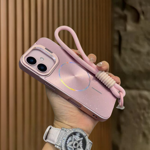 Ốp lưng cứng lấp lánh có dây buộc tương thích cho iPhone 11 12 pro max 13 pro max 14 pro max 15 pro max 16 pro max 17 pro max
