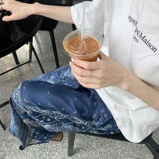 [Quần rộng in họa tiết cổ điển mùa hè 8 màu] Quần cỡ lớn nữ béo mm Quần cỡ lớn 150kg có thể mặc quần thẳng Quần Pyjama in hình Quần thường ngày Quần Pyjama dáng rộng tại nhà Quần ống rộng mỏng Quần cạp cao Quần Áo Nữ