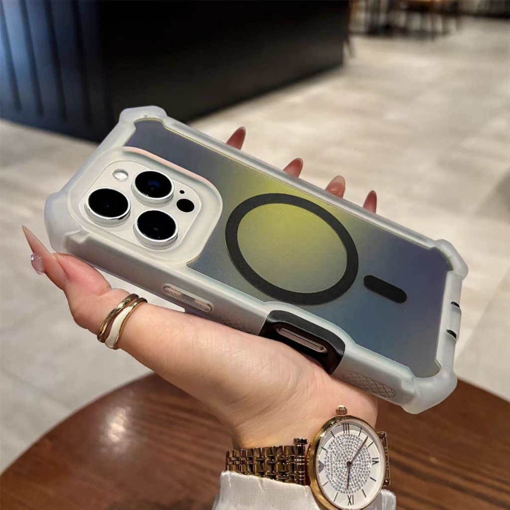 Ốp lưng cứng chống rơi 2 in1 / bốn góc có dây buộc tương thích cho iPhone 11 12 pro max 13 pro max 14 pro max 15 pro max 16 pro max