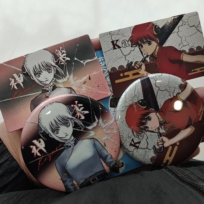 Bộ hộp mù huy hiệu Anime Gintama – Pin sưu tập 75mm, Gói bí ẩn (6 cái / hộp)