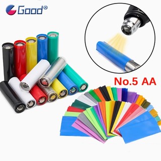 Pin AA PVC Ống Co Nhiệt Chiều Rộng 23mm Chiều Dài 53mm Bọc Phim Cách Nhiệt Bảo Vệ Gói Dây Cáp Tay