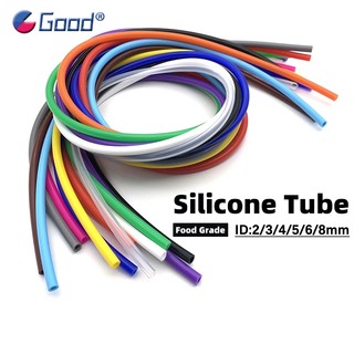 1 Mét Ống Silicon Linh Hoạt Ống Cao Su Cấp Thực Phẩm Nước Uống Mềm Đầu Nối Nước ID 2 3 4 5 6 8 Mm