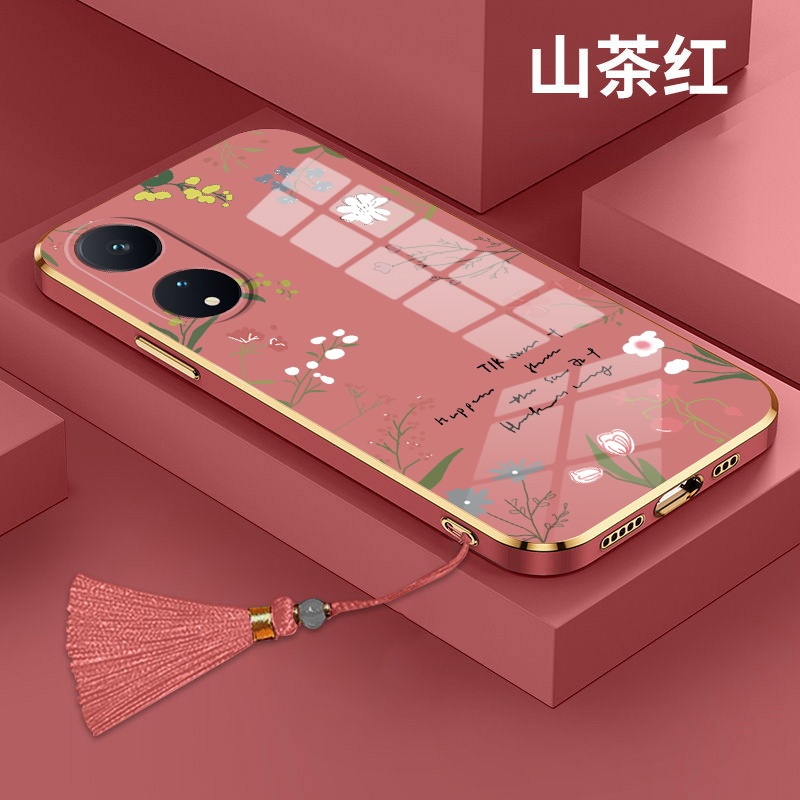 Hoa Tươi Cho Oppo A1pro A2pro A3pro A3 A3X A1K A16K A16 A17 A17K F7 F17 A73 F17pro A93 4G F11 pro Ốp Điện Thoại Mạ Điện Mềm