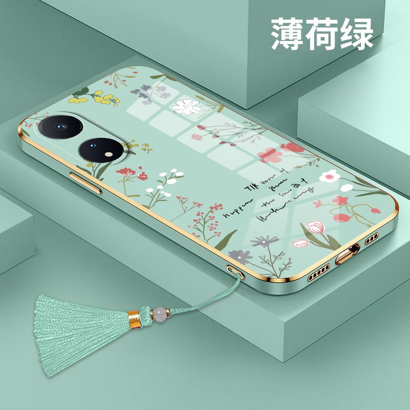 Hoa Tươi Cho Oppo A1pro A2pro A3pro A3 A3X A1K A16K A16 A17 A17K F7 F17 A73 F17pro A93 4G F11 pro Ốp Điện Thoại Mạ Điện Mềm