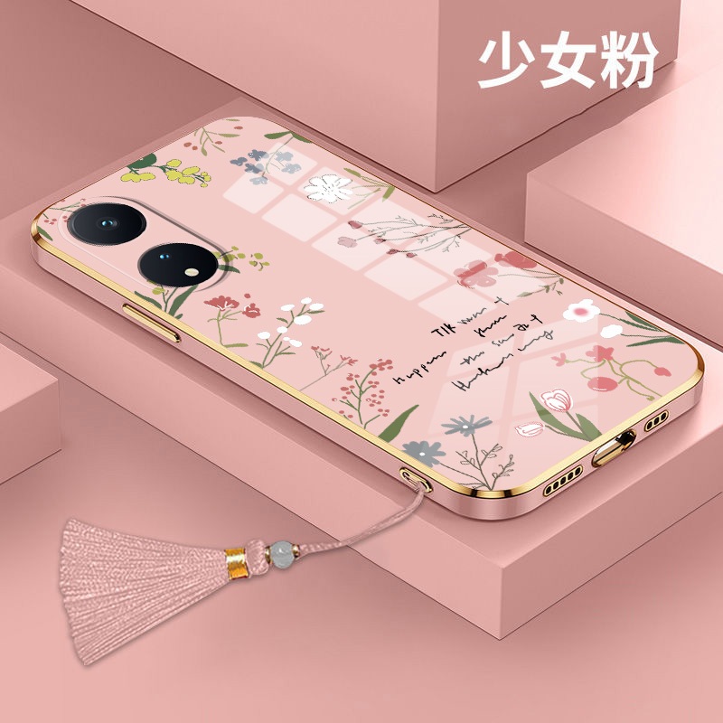 Hoa Tươi Cho Oppo A1pro A2pro A3pro A3 A3X A1K A16K A16 A17 A17K F7 F17 A73 F17pro A93 4G F11 pro Ốp Điện Thoại Mạ Điện Mềm