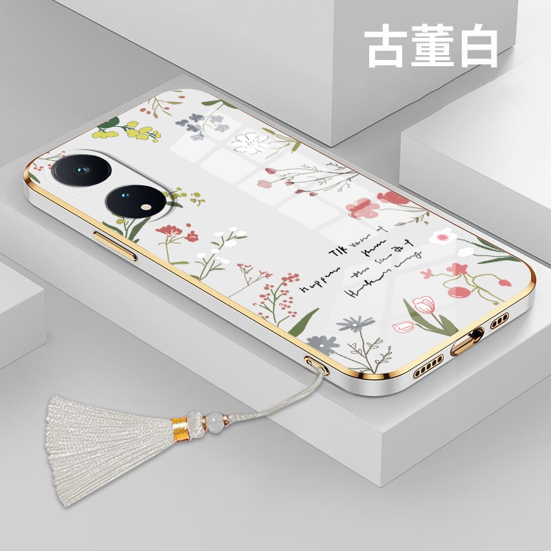 Hoa Tươi Cho Oppo A1pro A2pro A3pro A3 A3X A1K A16K A16 A17 A17K F7 F17 A73 F17pro A93 4G F11 pro Ốp Điện Thoại Mạ Điện Mềm