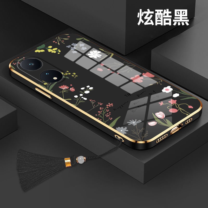 Hoa Tươi Cho Oppo A1pro A2pro A3pro A3 A3X A1K A16K A16 A17 A17K F7 F17 A73 F17pro A93 4G F11 pro Ốp Điện Thoại Mạ Điện Mềm