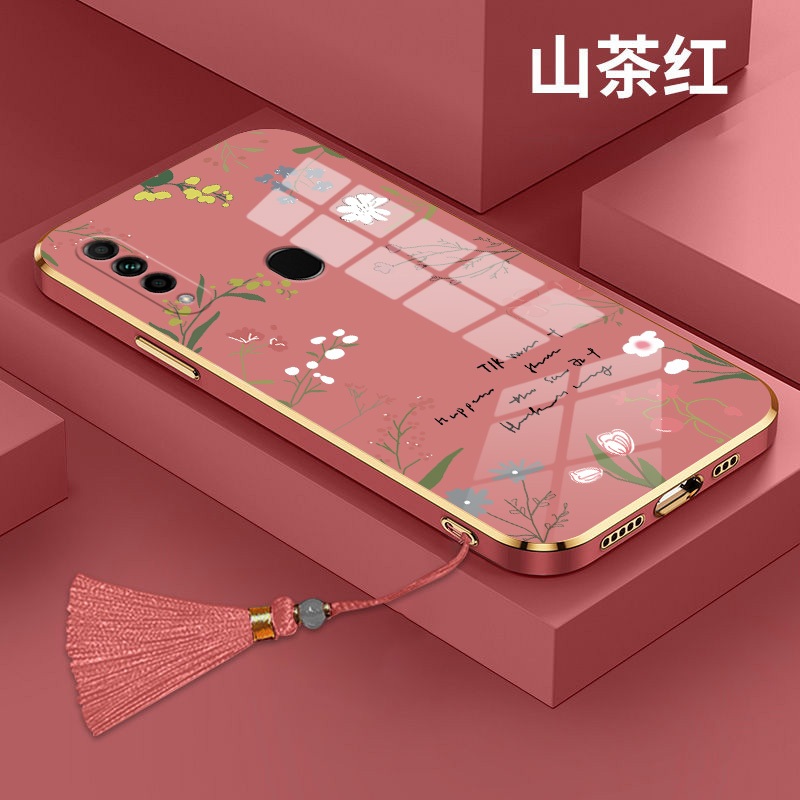 Hoa Tươi Cho Oppo A31 2020 A8 A9 A9 2020 F11 A5 A52 A92 A57 2022 A58 A78 A55 A53 A36 A76 A38 Ốp Điện Thoại Mạ Điện Mềm