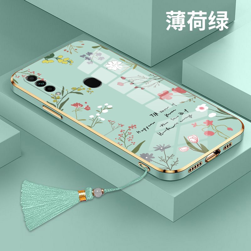 Hoa Tươi Cho Oppo A31 2020 A8 A9 A9 2020 F11 A5 A52 A92 A57 2022 A58 A78 A55 A53 A36 A76 A38 Ốp Điện Thoại Mạ Điện Mềm