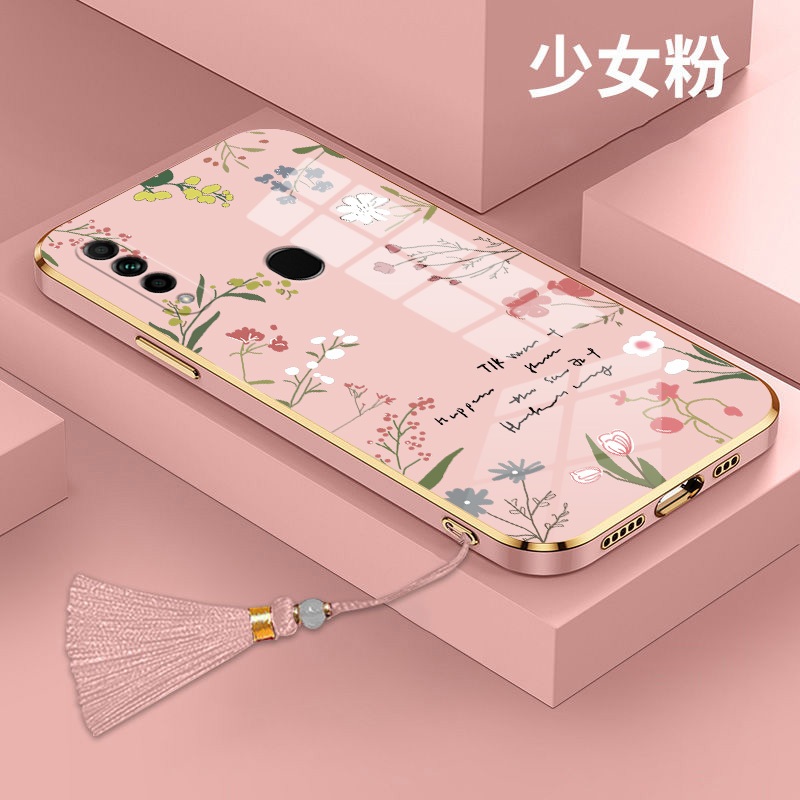 Hoa Tươi Cho Oppo A31 2020 A8 A9 A9 2020 F11 A5 A52 A92 A57 2022 A58 A78 A55 A53 A36 A76 A38 Ốp Điện Thoại Mạ Điện Mềm