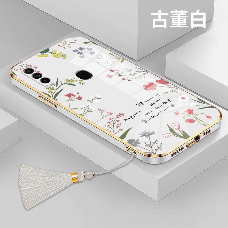 Hoa Tươi Cho Oppo A31 2020 A8 A9 A9 2020 F11 A5 A52 A92 A57 2022 A58 A78 A55 A53 A36 A76 A38 Ốp Điện Thoại Mạ Điện Mềm