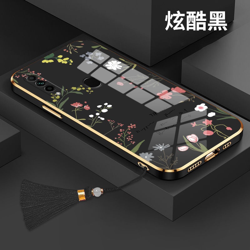 Hoa Tươi Cho Oppo A31 2020 A8 A9 A9 2020 F11 A5 A52 A92 A57 2022 A58 A78 A55 A53 A36 A76 A38 Ốp Điện Thoại Mạ Điện Mềm
