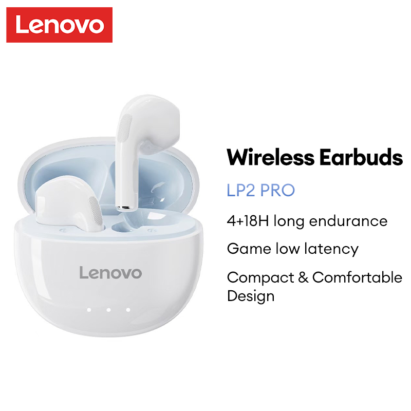 Tai nghe Bluetooth Lenovo LP2 PRO Âm thanh HD Cảm ứng thông minh Giảm tiếng ồn Tuổi thọ cao Bluetooth 5.4