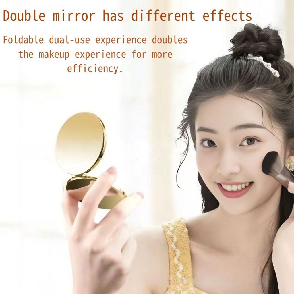 Gương bỏ túi hoa nhỏ gọn cá nhân hóa cho phụ nữ, phù dâu, sinh nhật bạn thân, kèm túi miễn phí