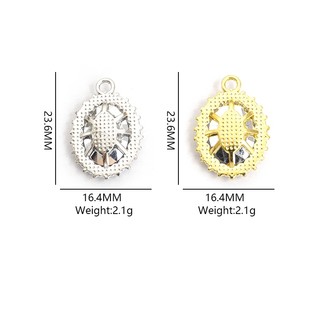 10 chiếc Kim cương giả lấp lánh khảm hợp kim kẽm quyến rũ hình bầu dục, Bông tai vòng cổ quyến rũ thanh lịch Váy đầu DIY Mặt dây chuyền hình học tinh tế - Lý tưởng cho các sự kiện trang trọng, tiệc tùng & tiệc tùng
