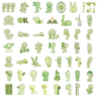 52 Chiếc Dễ Thương Kawaii Smiski Dán DIY Sổ Lưu Niệm Sổ Lưu Niệm Điện Thoại Nhật Ký Miếng Dán Chống Thấm Nước