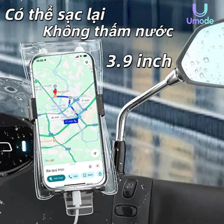 Túi đựng điện thoại chống nước Xe máy Rider Màn hình cảm ứng có thể sạc lại ngoài trời chống mưa 2.0 có con dấu 6.8 inch Shipper UM1 Umode