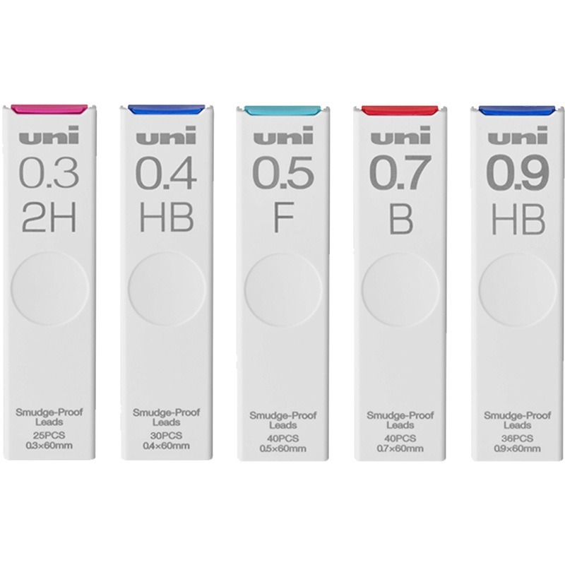 Nạp lại bút chì cơ học UNI UL-S chống vết bẩn và không dễ chà xát. 0.3 / 0.5 / 0.7mm HB 2B Đổ Lại Loại Đẩy Trường Hợp Viết Bút Chì Từ Chất Lượng Cao Chì Đổ Lại