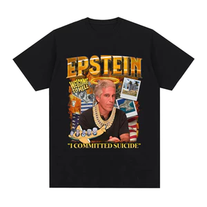 Aó Thun Nam Thời Trang Jeffrey Epstein, Họa Tiết Ngộ Nghĩnh, 100% Cotton