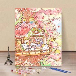 MOZI ✨40 * 50cm / 30 * 40cm tranh số hóa tranh tô màu theo số Dopamine Hoạt Hình tranh sơn dầu số hoáTranh Dầu Động Vật Tự Làm Sáng Tạo Làm Đầy Tranh Sơn Màu Tranh Handmade Tranh Kỹ Thuật Số Tranh Acrylic Tranh Sơn Dầu Tranh Trang Trí